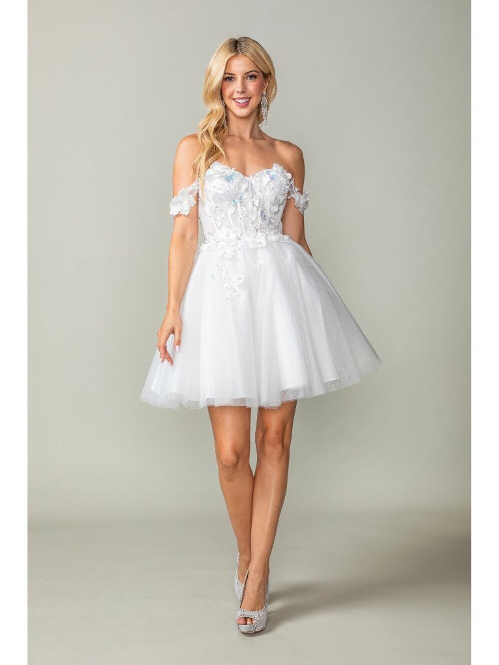 NEW OFF-WHITE Evening Gown Floor Length Formal Elegant Stunning 3388